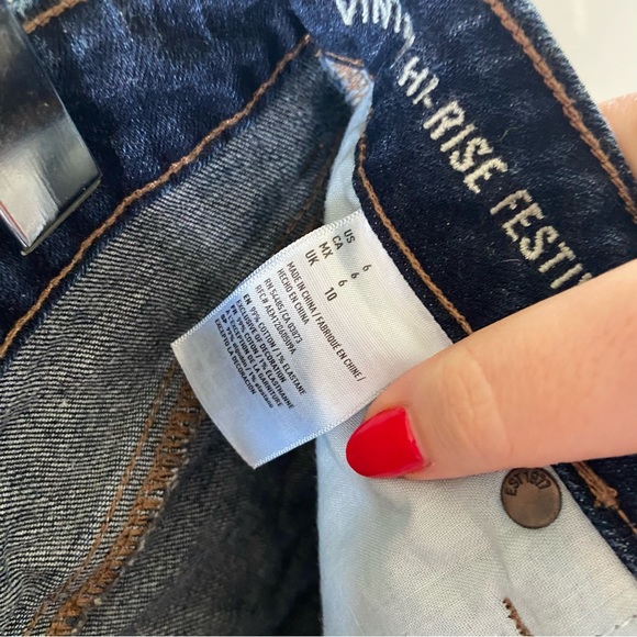 AMERICAN EAGLE Vintage High Rise Festival Jean Shorts - Size 6 - Picture 7 of 7